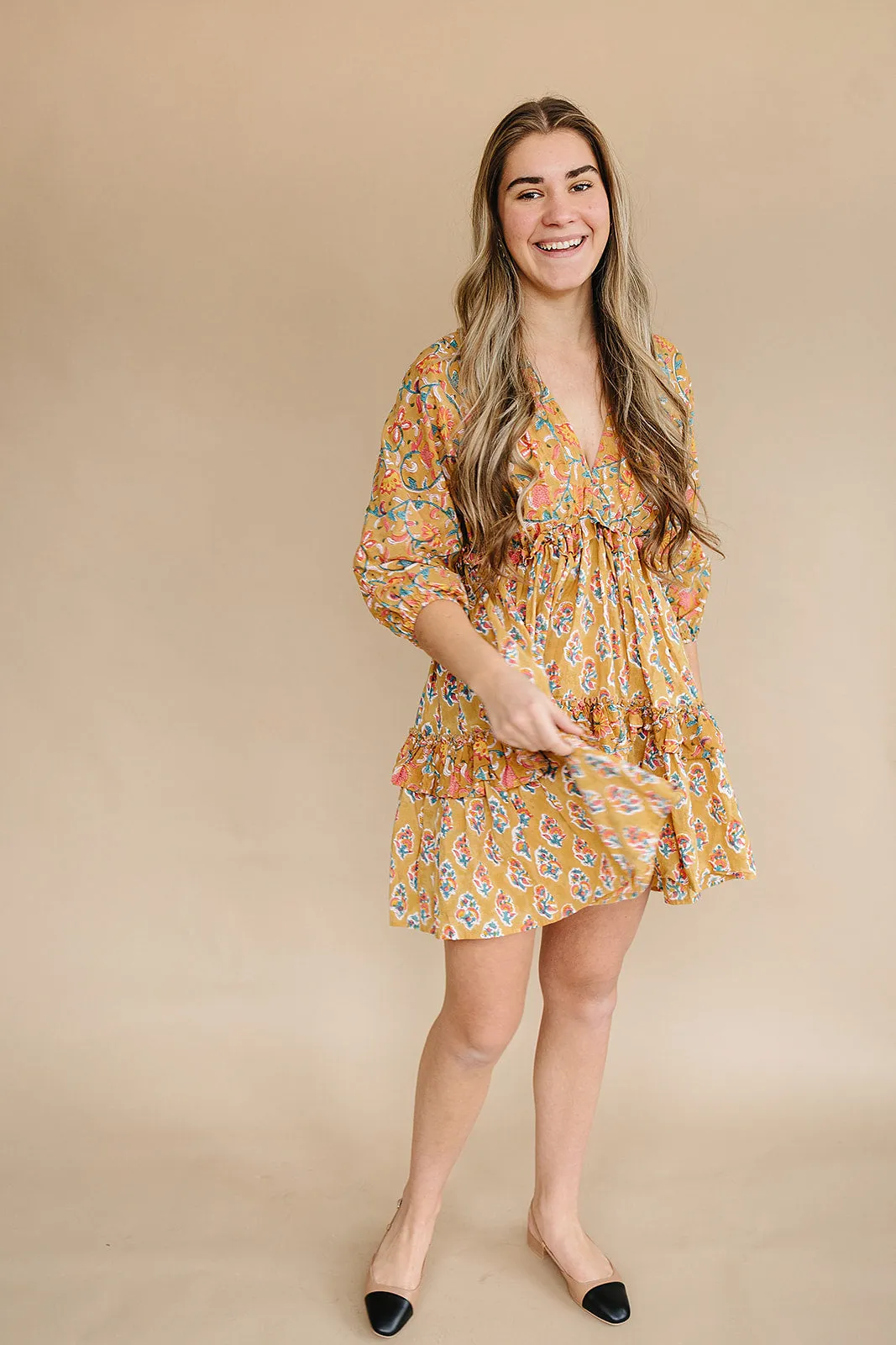 Mynah Signature dress-'HENNA VINES'-one size