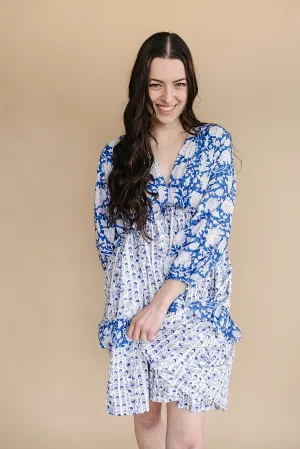 Mynah signature dress-'PORCELAIN'-mini length-one size