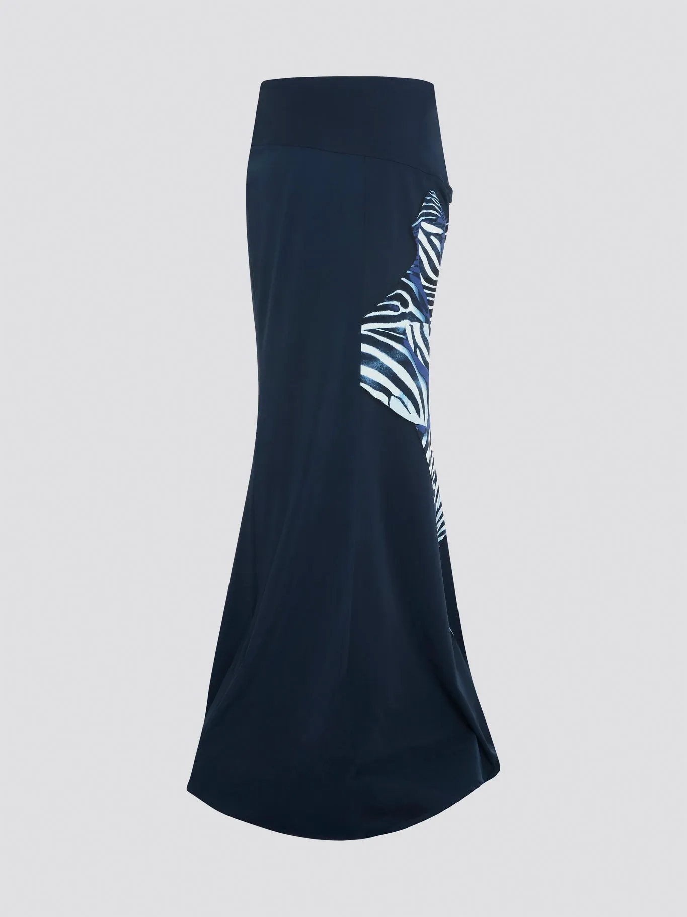 Navy Foliage Maxi Skirt