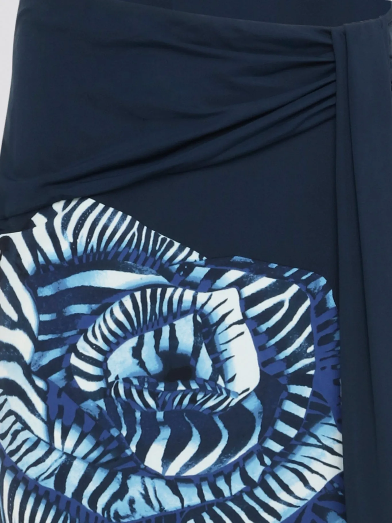 Navy Foliage Maxi Skirt