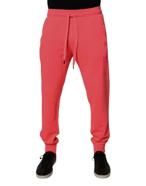 Neon Red Cotton Jogger Men Sweatpants Pants