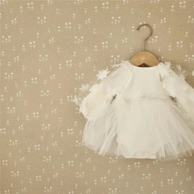 Newborn Girl Dresses Spring Cute Baby Wear Christening Party Wedding Dress Baby Girl Romper Infantil Princess Baptism Clothes