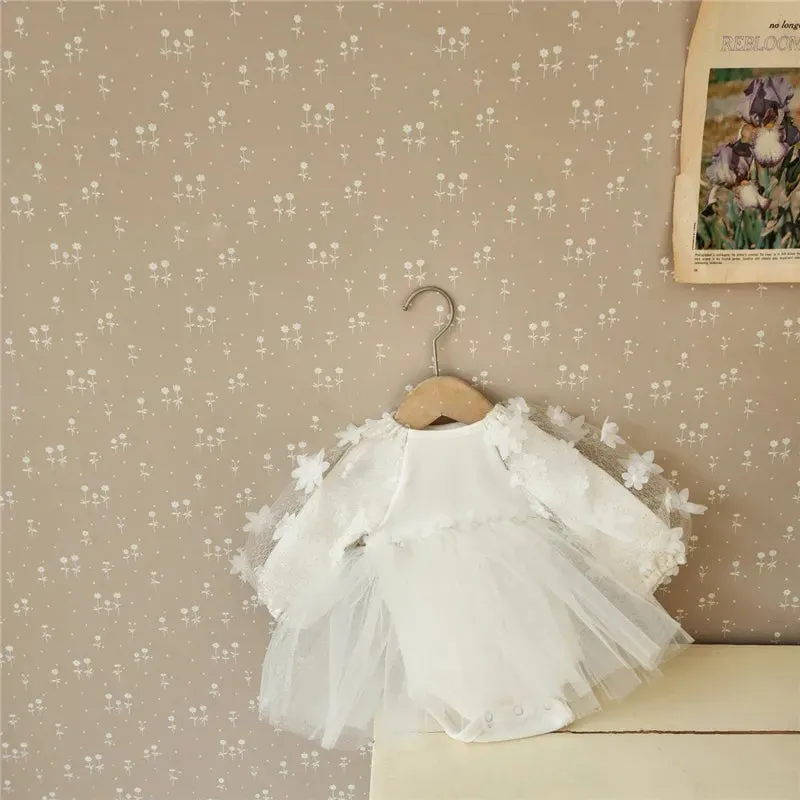 Newborn Girl Dresses Spring Cute Baby Wear Christening Party Wedding Dress Baby Girl Romper Infantil Princess Baptism Clothes