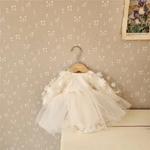 Newborn Girl Dresses Spring Cute Baby Wear Christening Party Wedding Dress Baby Girl Romper Infantil Princess Baptism Clothes