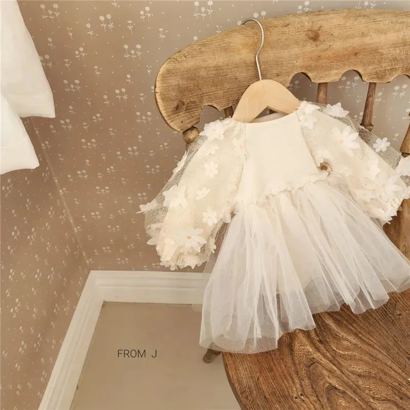 Newborn Girl Dresses Spring Cute Baby Wear Christening Party Wedding Dress Baby Girl Romper Infantil Princess Baptism Clothes