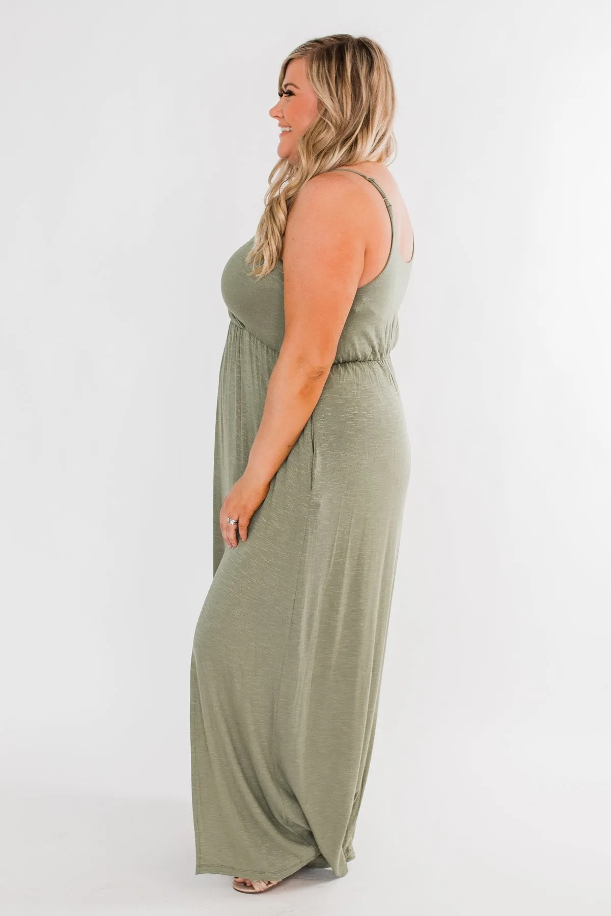Next Right Step Maxi Dress- Olive