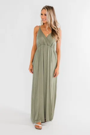 Next Right Step Maxi Dress- Olive