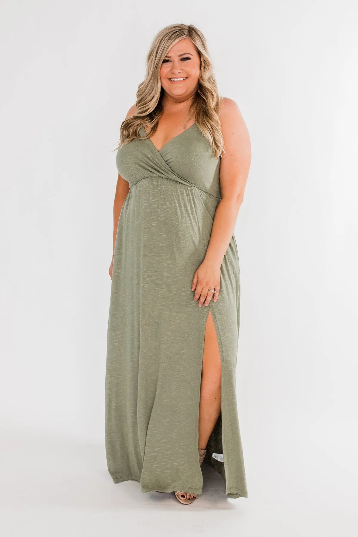Next Right Step Maxi Dress- Olive