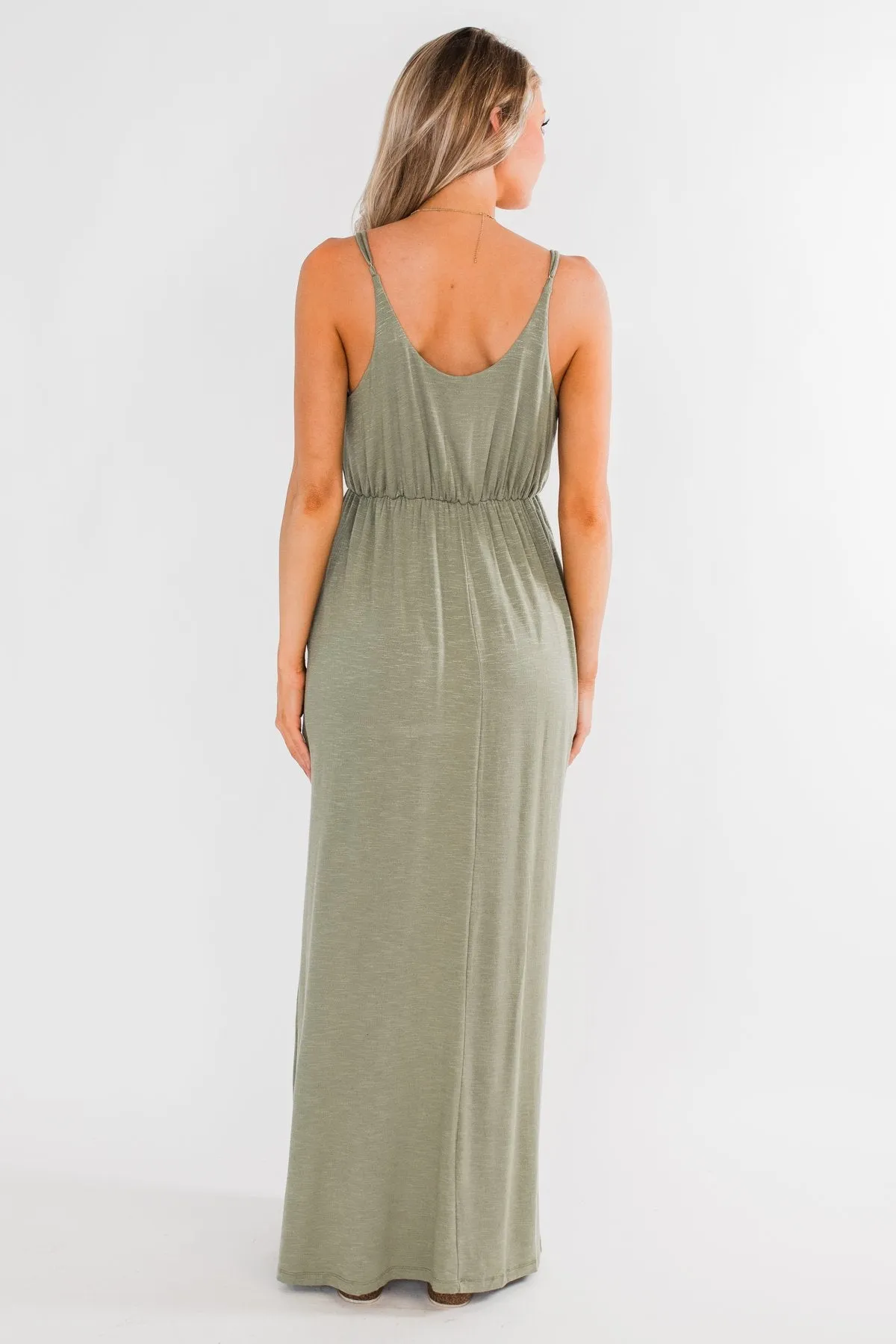 Next Right Step Maxi Dress- Olive