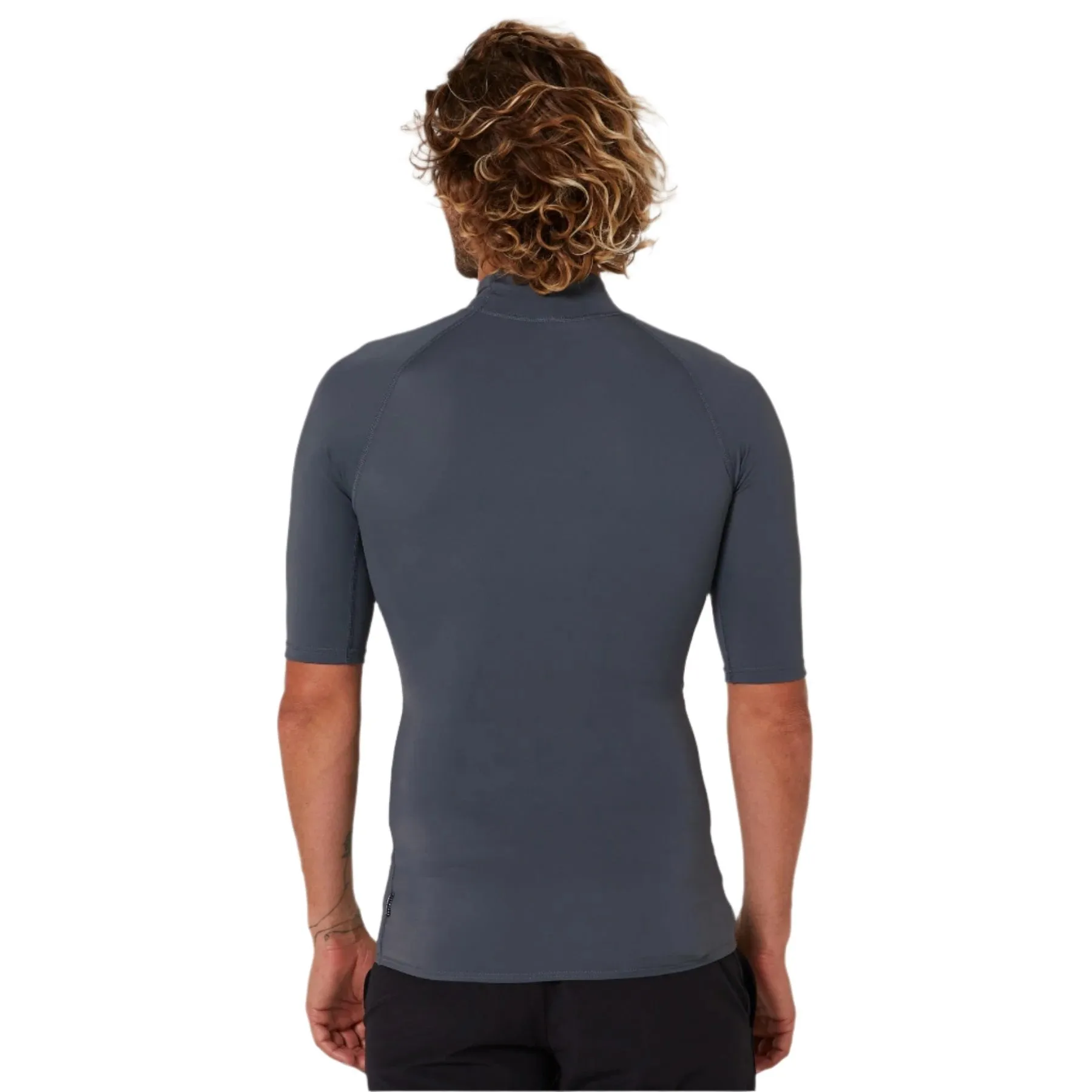 OCEAN & EARTH Script Rash Shirt SS - Charcoal