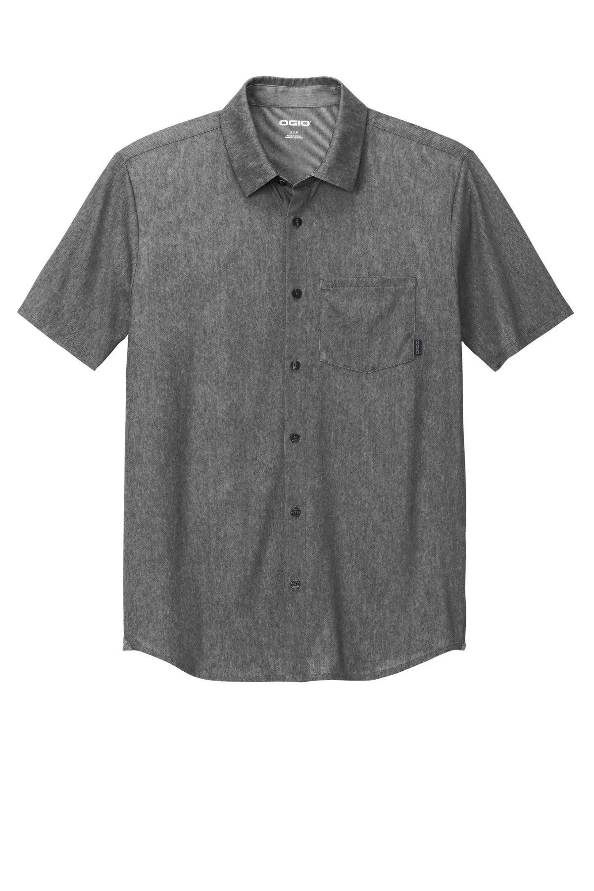 OGIO Extend Short Sleeve Button-Up OG160 Blacktop Heather