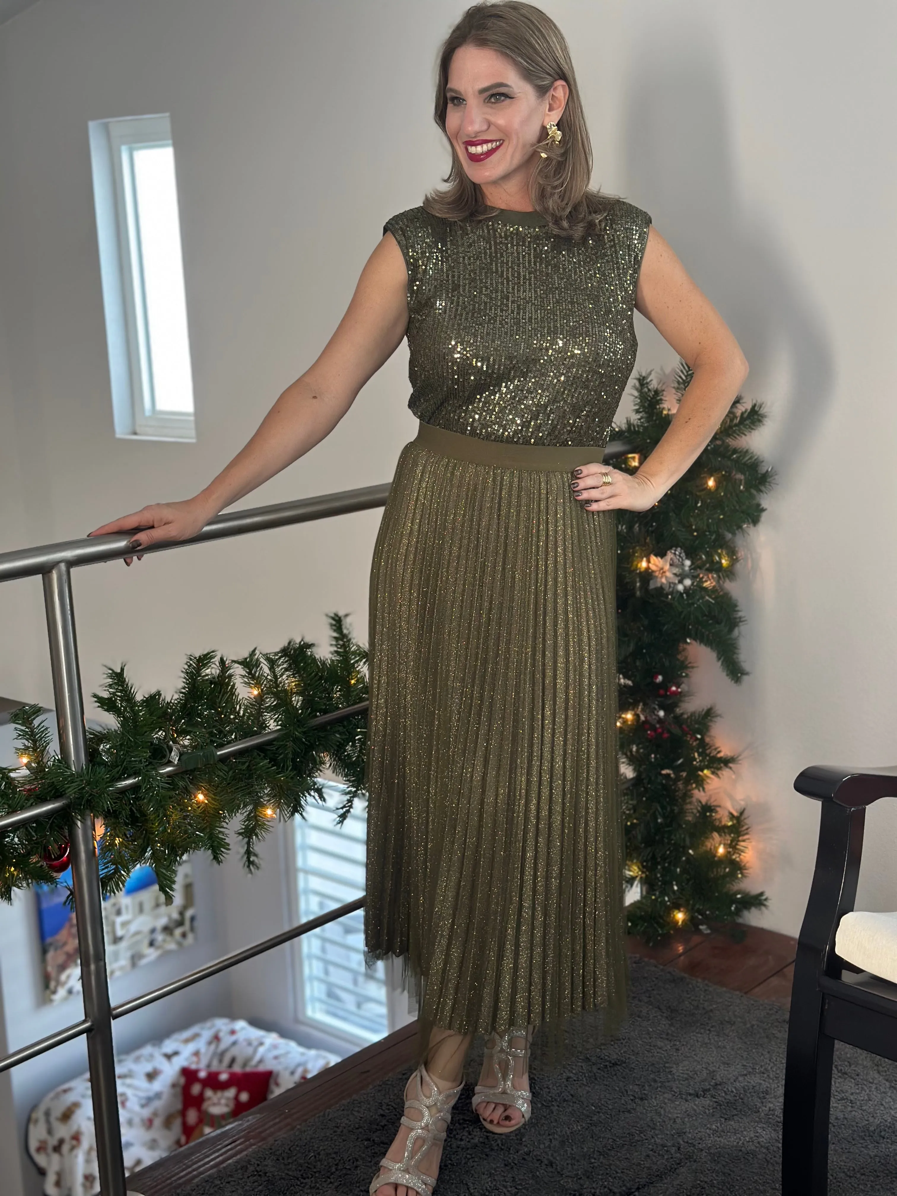 Olive Green Maxi Skirt