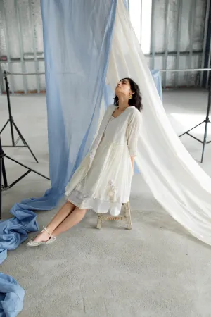 'paper planes' wrap dress