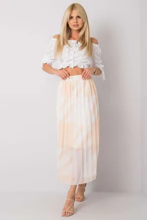 Pleated skirt with an elastic waistband