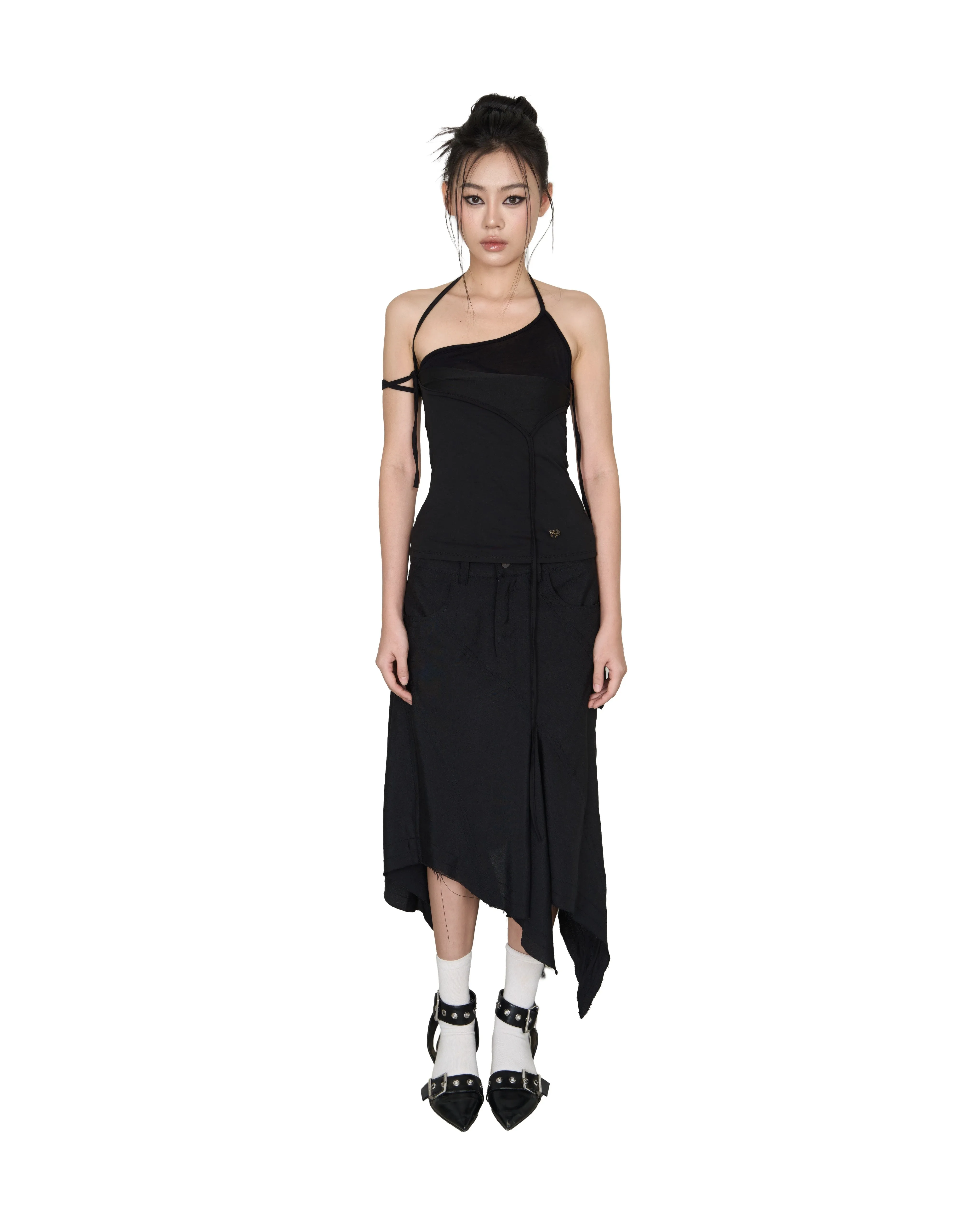 PLOP Panelled Asymmetrical Skirt