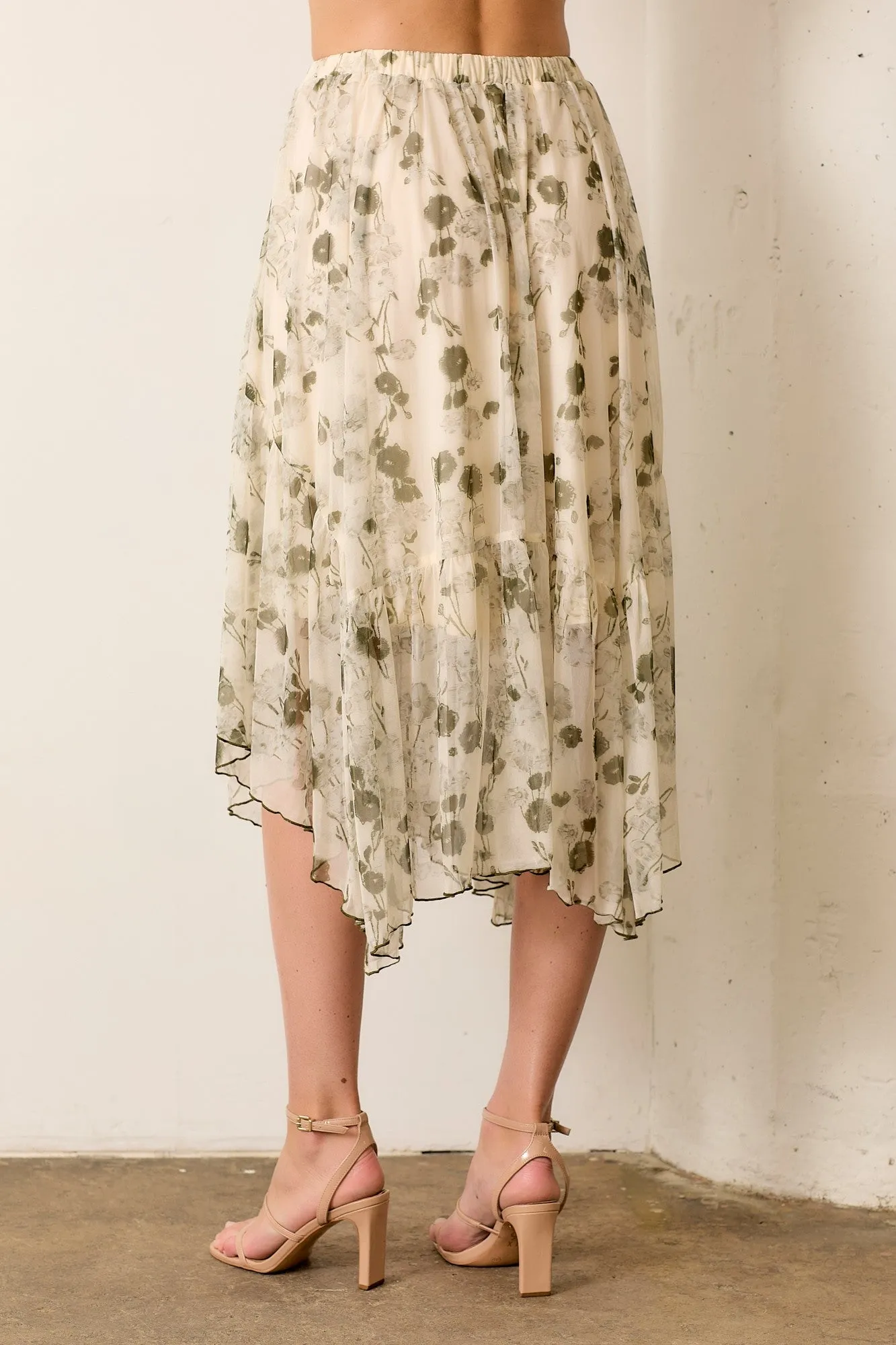 PLUS ASYMMETRIC HEM SKIRT