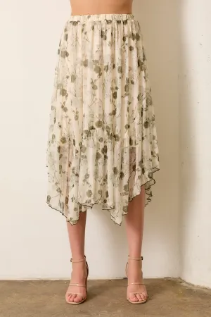 PLUS ASYMMETRIC HEM SKIRT