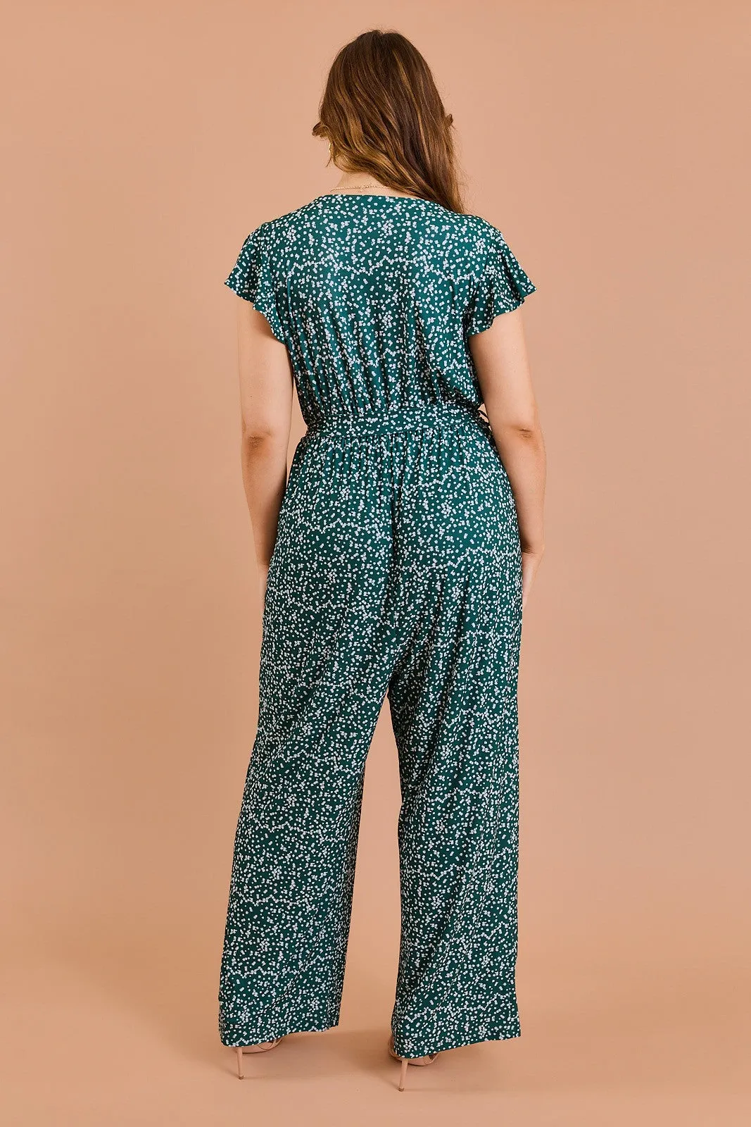 Plus Double Short Sleeve Self Tie Wiast