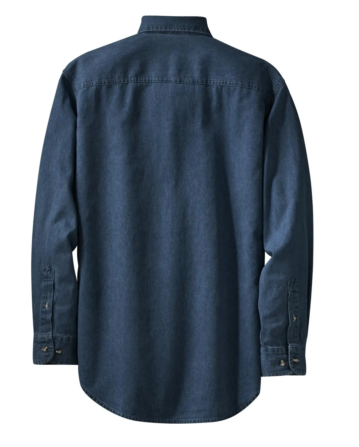 Port & Company Long Sleeve Value Denim Shirt. SP10 Ink Blue