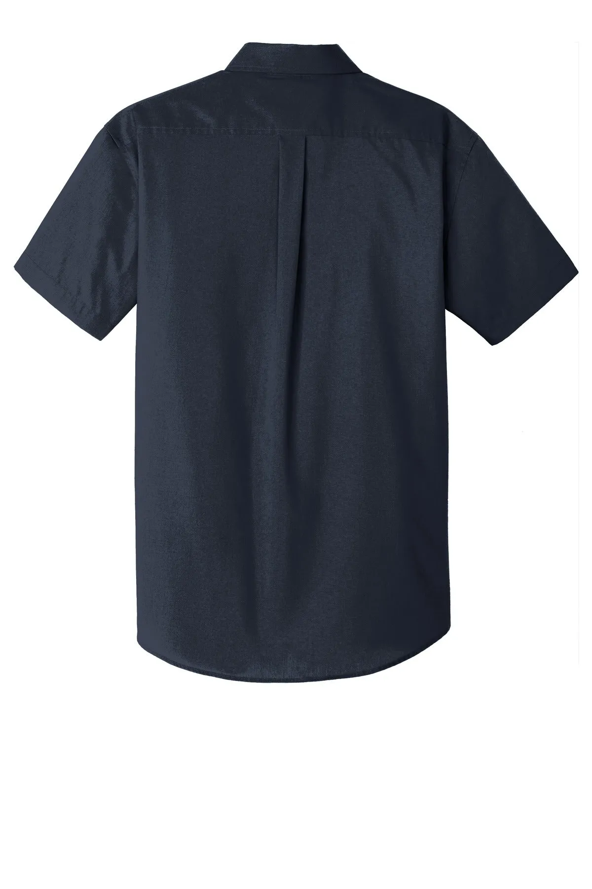Port Authority Short Sleeve Carefree Poplin Shirt. W101 River Blue Navy