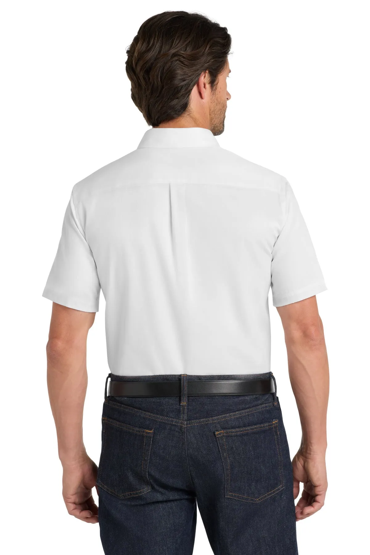 Port Authority Short Sleeve SuperPro React Twill Shirt. W809 White