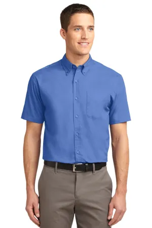 Port Authority Tall Short Sleeve Easy Care Shirt. TLS508 Ultramarine Blue Tall