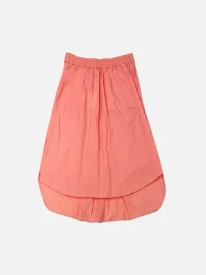 PORTS 1961 Asymmetric Coral Midi Skirt US10