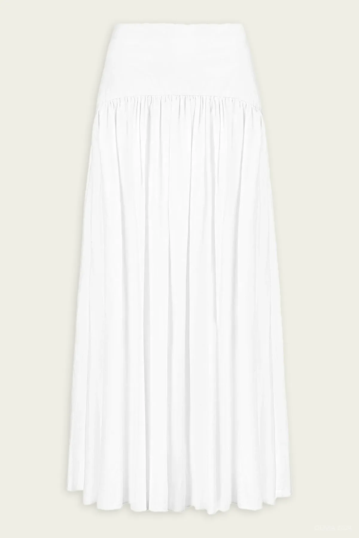 Procida Maxi Skirt in White