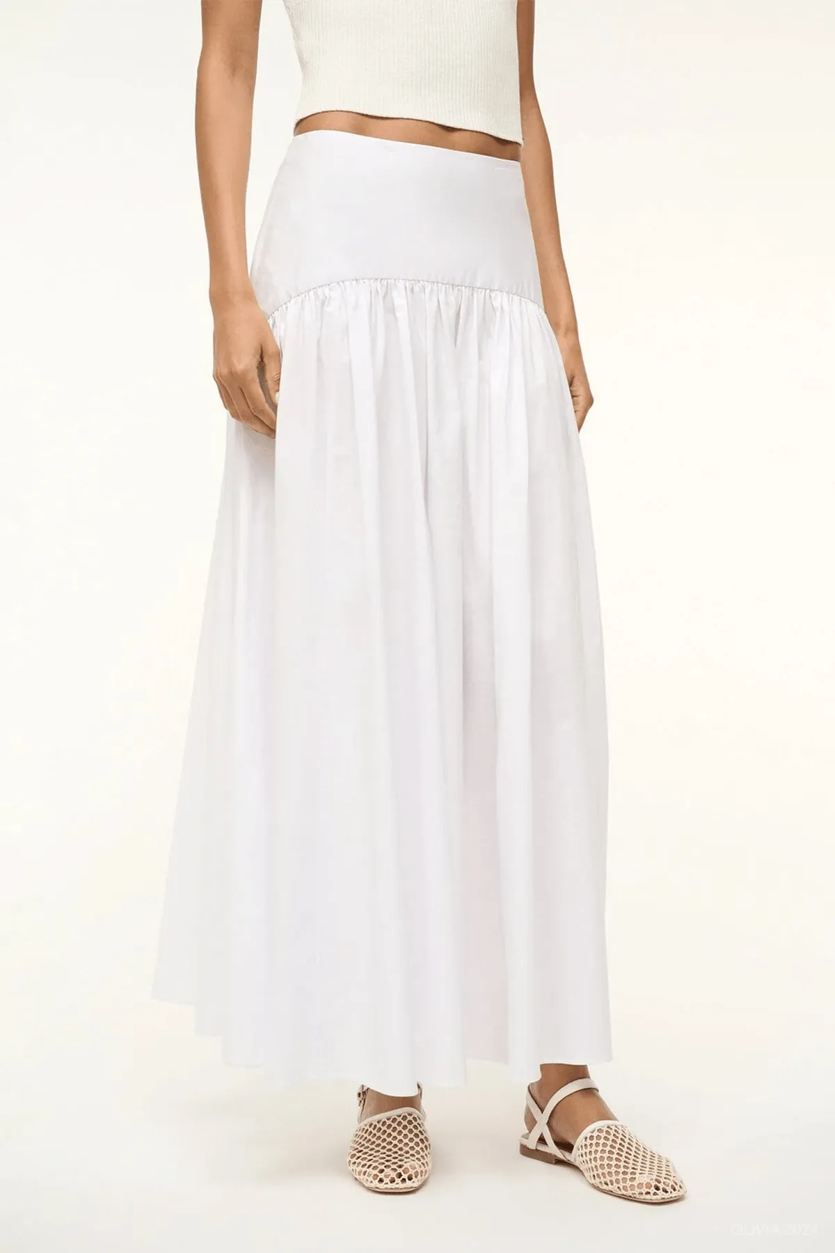 Procida Maxi Skirt in White