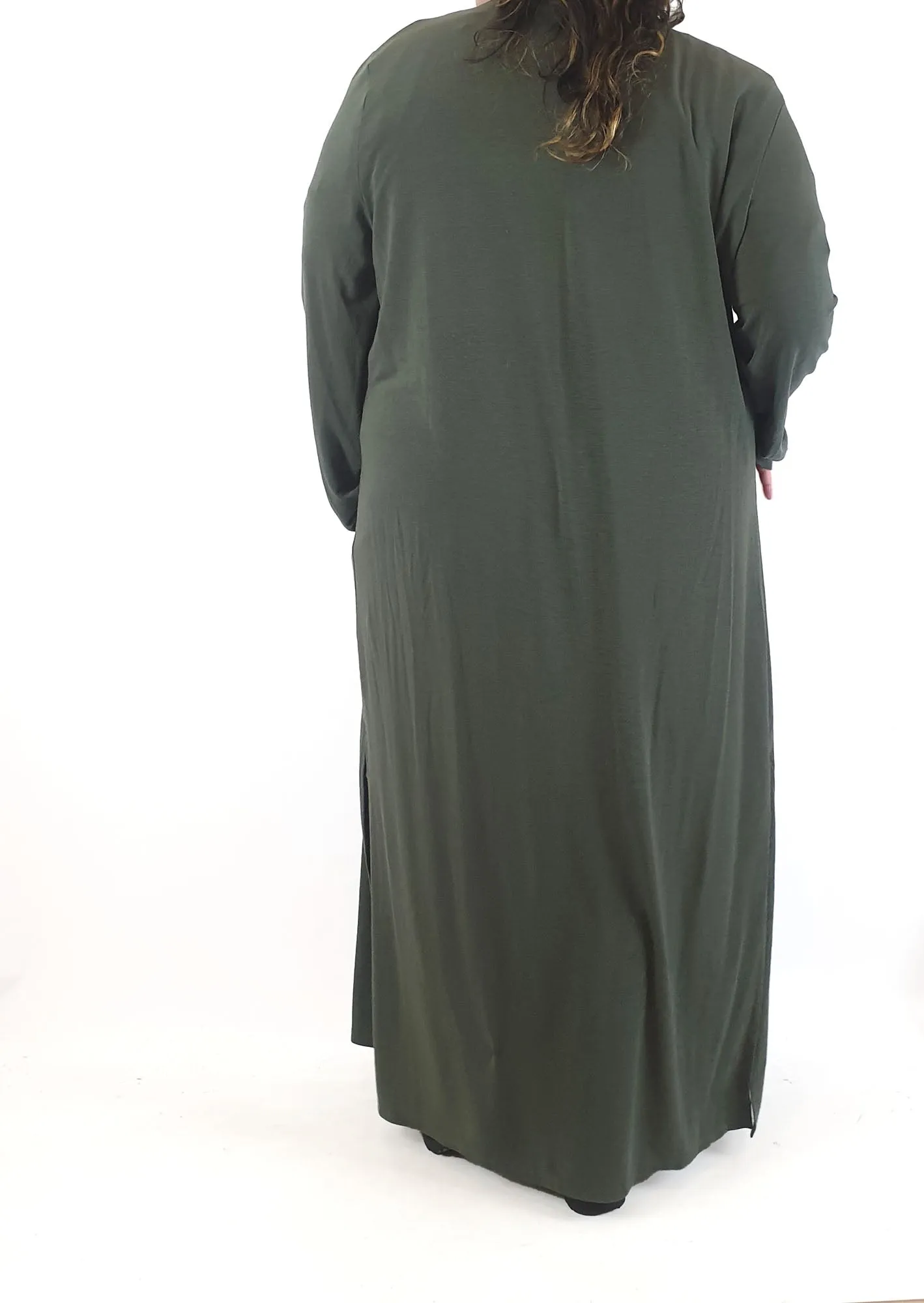 Proud Poppy olive green maxi cardigan size 28