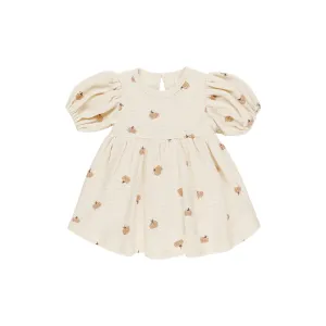 Quincy Mae Waffle Babydoll Dress - Pumpkins