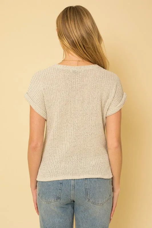 "Mia" Twist Knit Top
