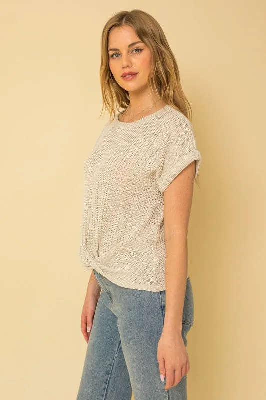 "Mia" Twist Knit Top