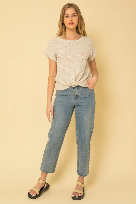 "Mia" Twist Knit Top