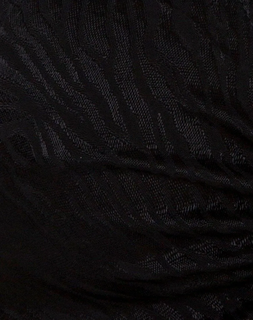 Raemzi Crop Top in Satin Zebra Black