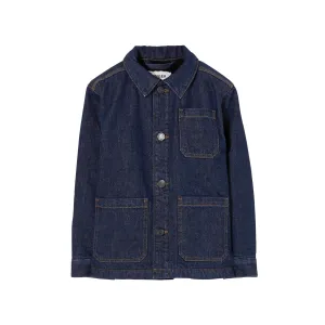 Raw Denim Blue - Multi pockets Jacket- Adults