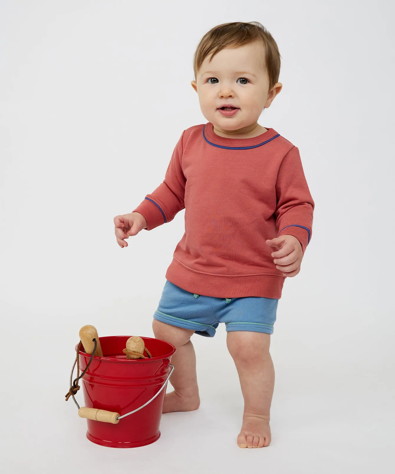 Remy Baby Sweatshirt, Nautical Red