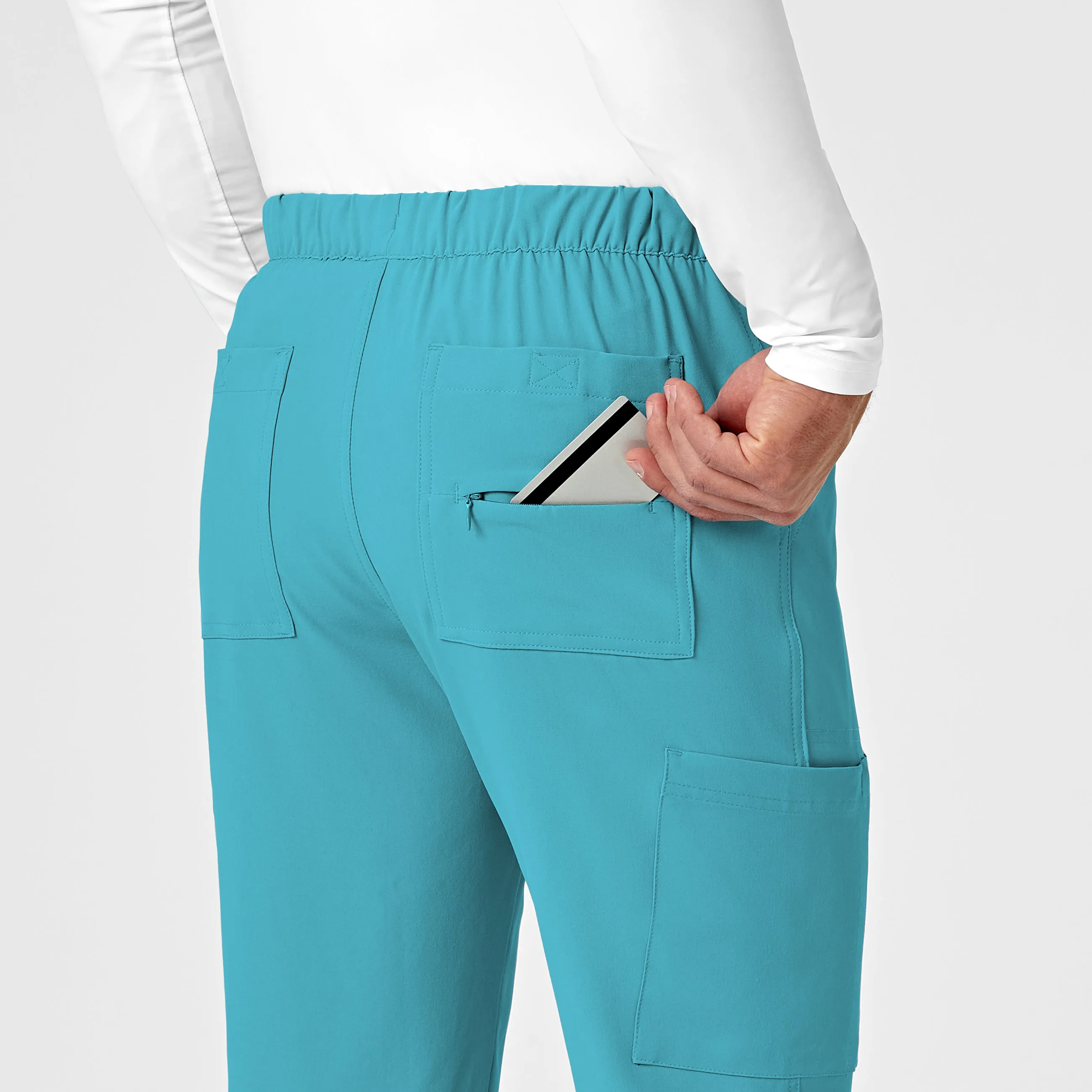 RENEW 5034 Men's Jogger Scrub Pants Teal Blue