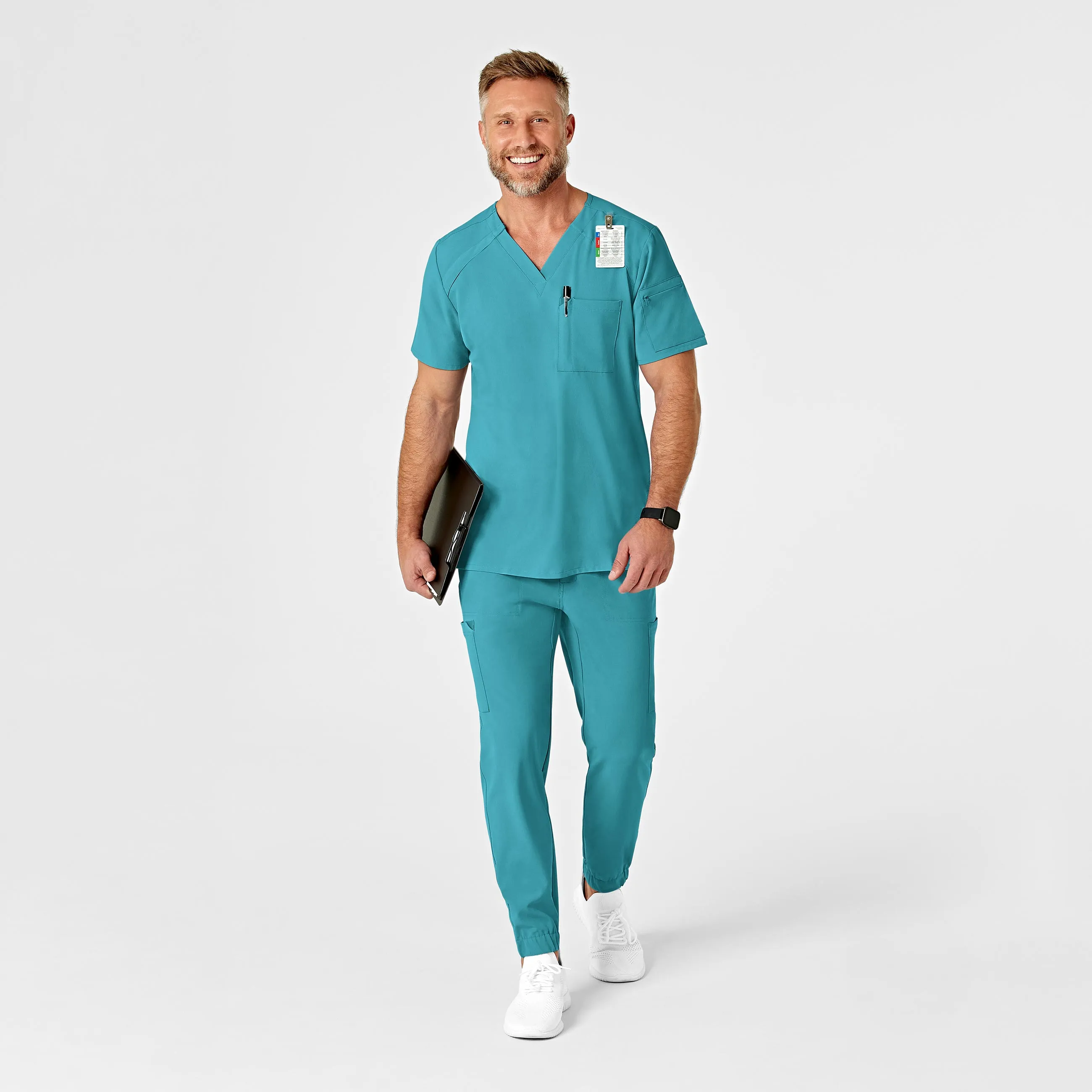 RENEW 5034 Men's Jogger Scrub Pants Teal Blue