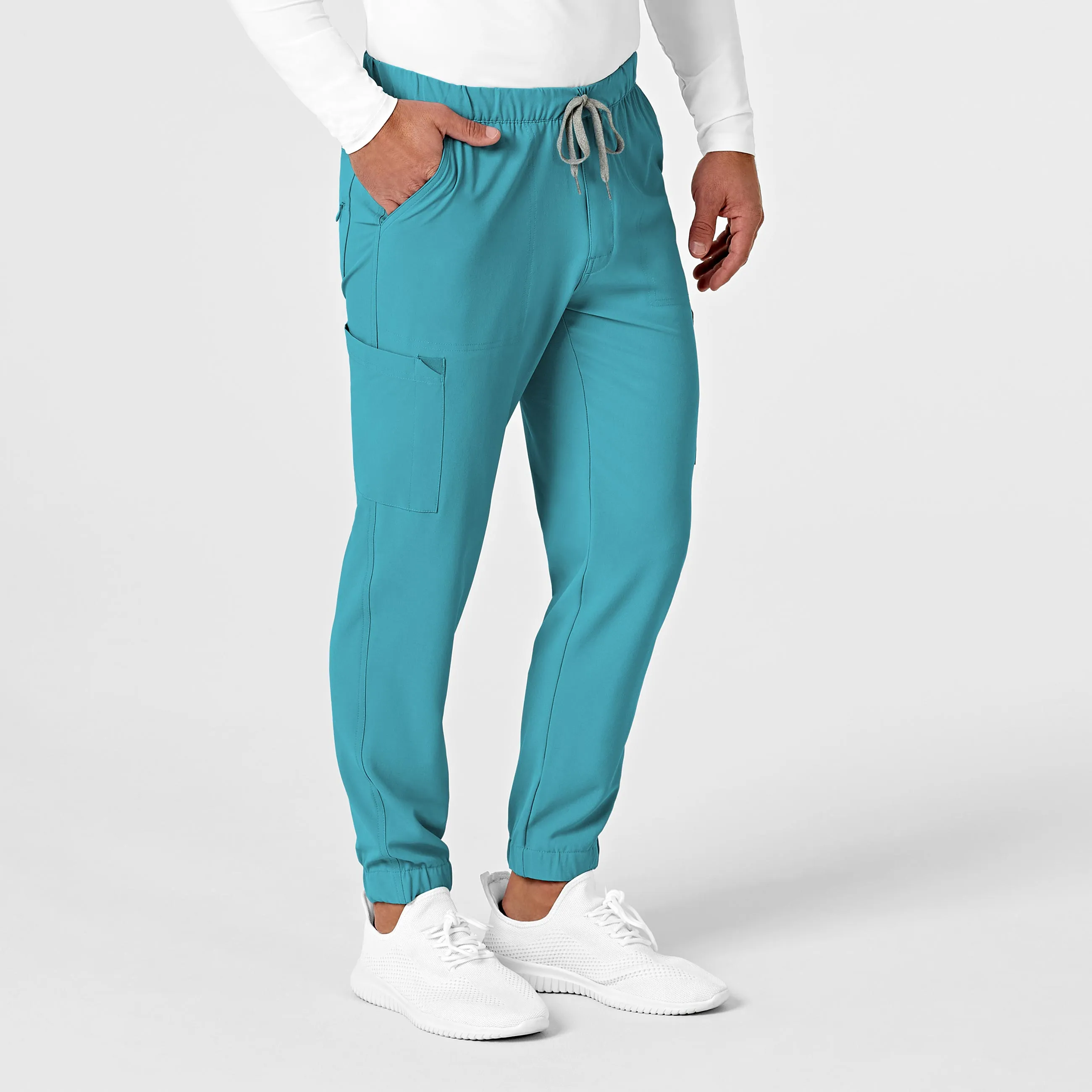 RENEW 5034 Men's Jogger Scrub Pants Teal Blue