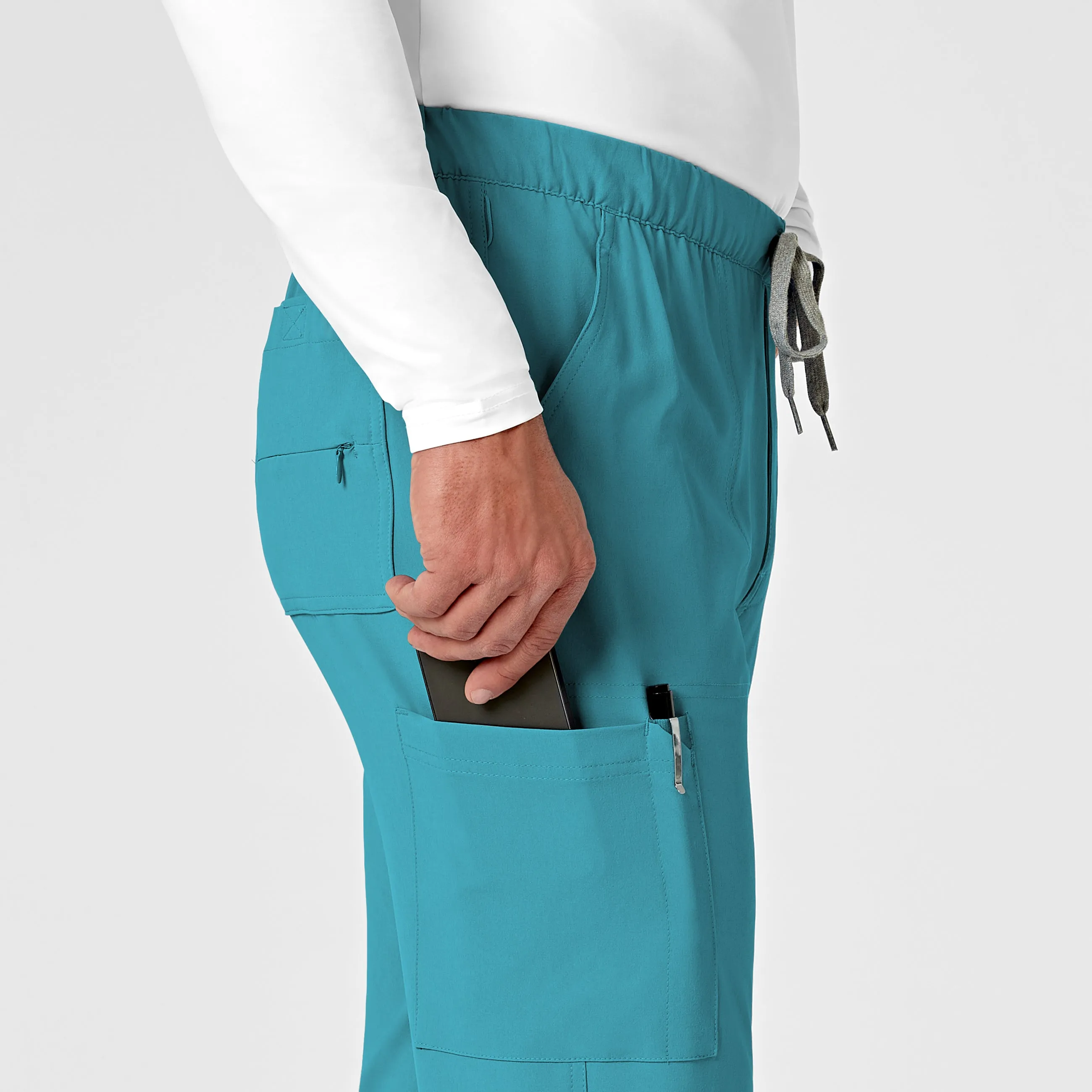 RENEW 5034 Men's Jogger Scrub Pants Teal Blue