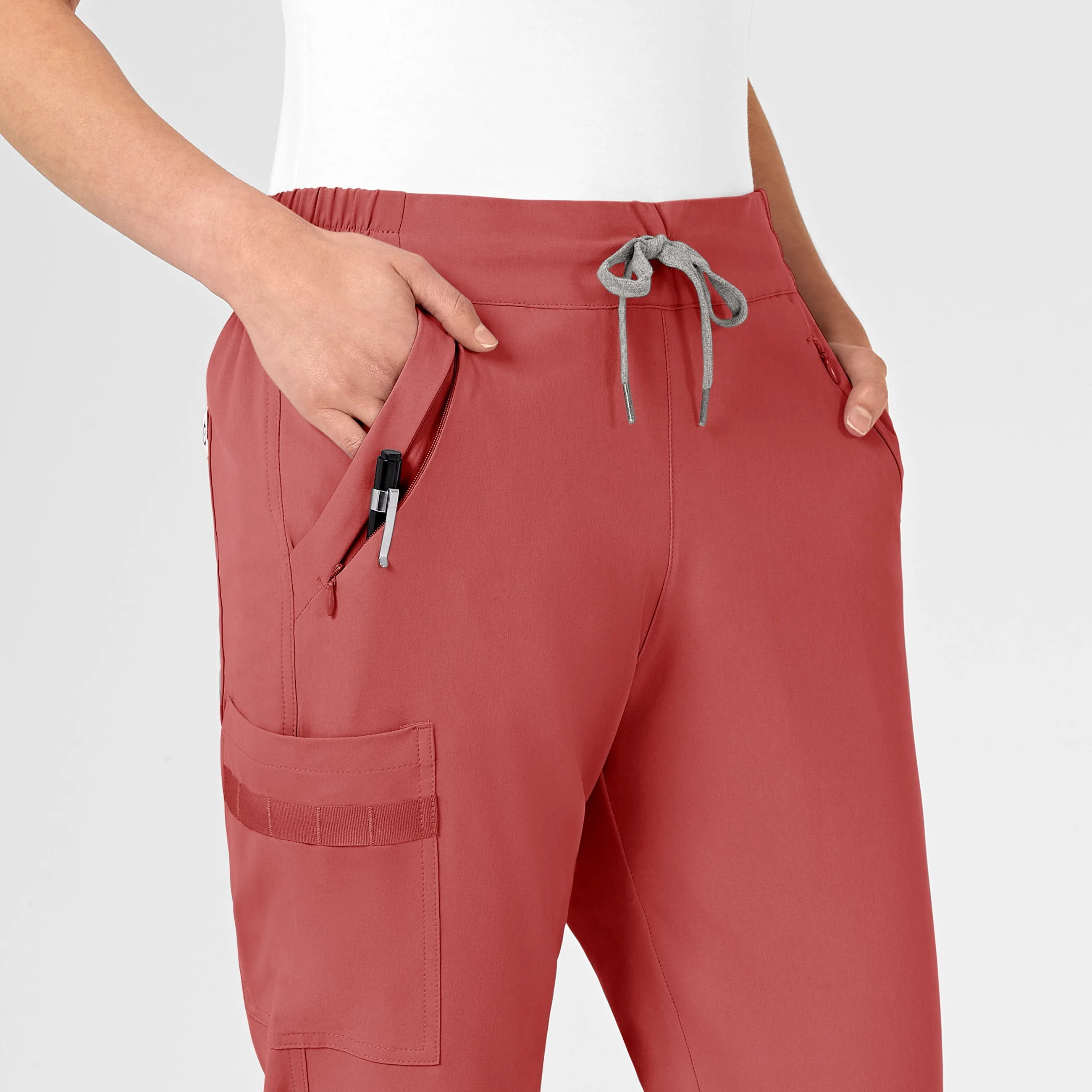 RENEW 5234 Jogger Scrub Pants Mineral Red