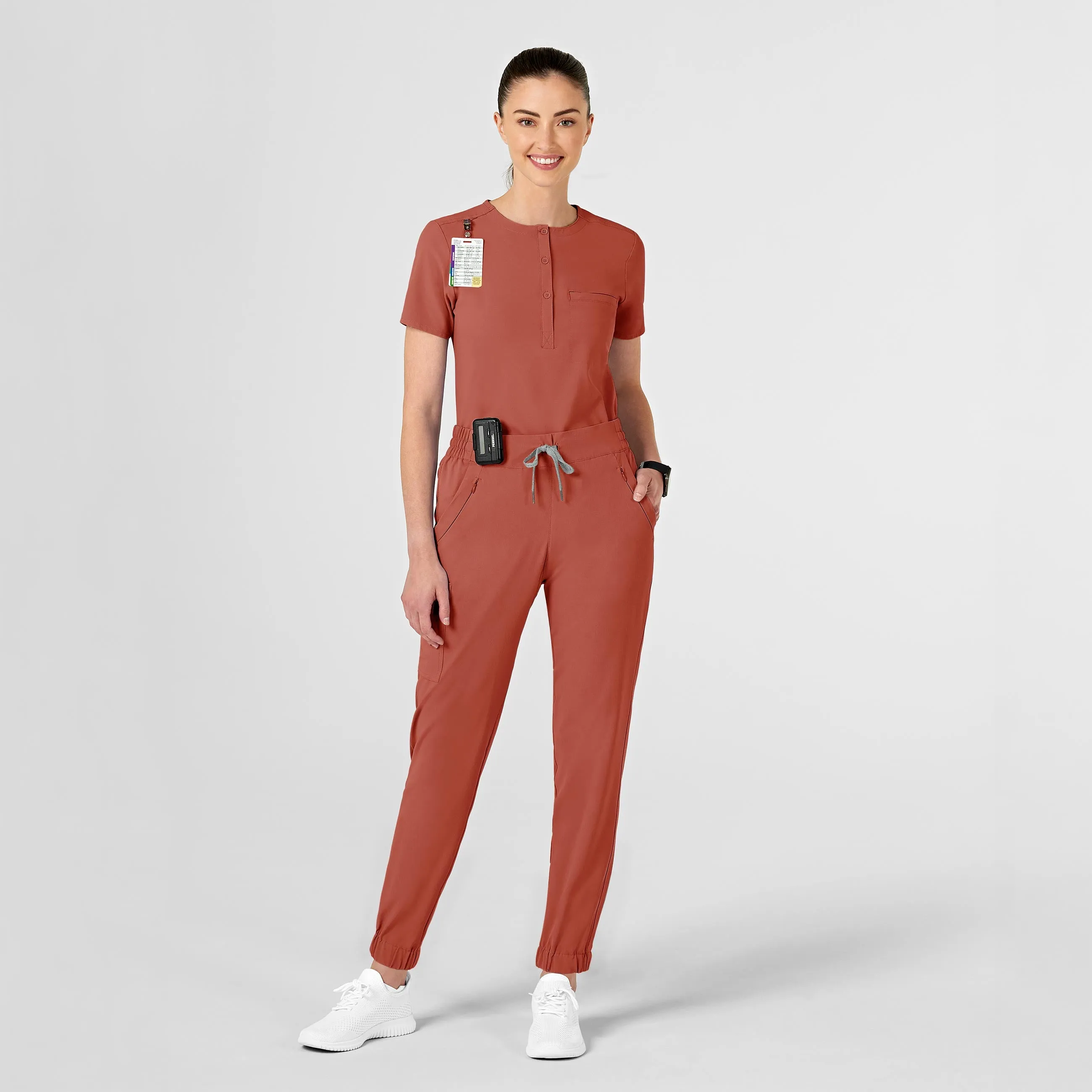 RENEW 5234 Jogger Scrub Pants Mineral Red