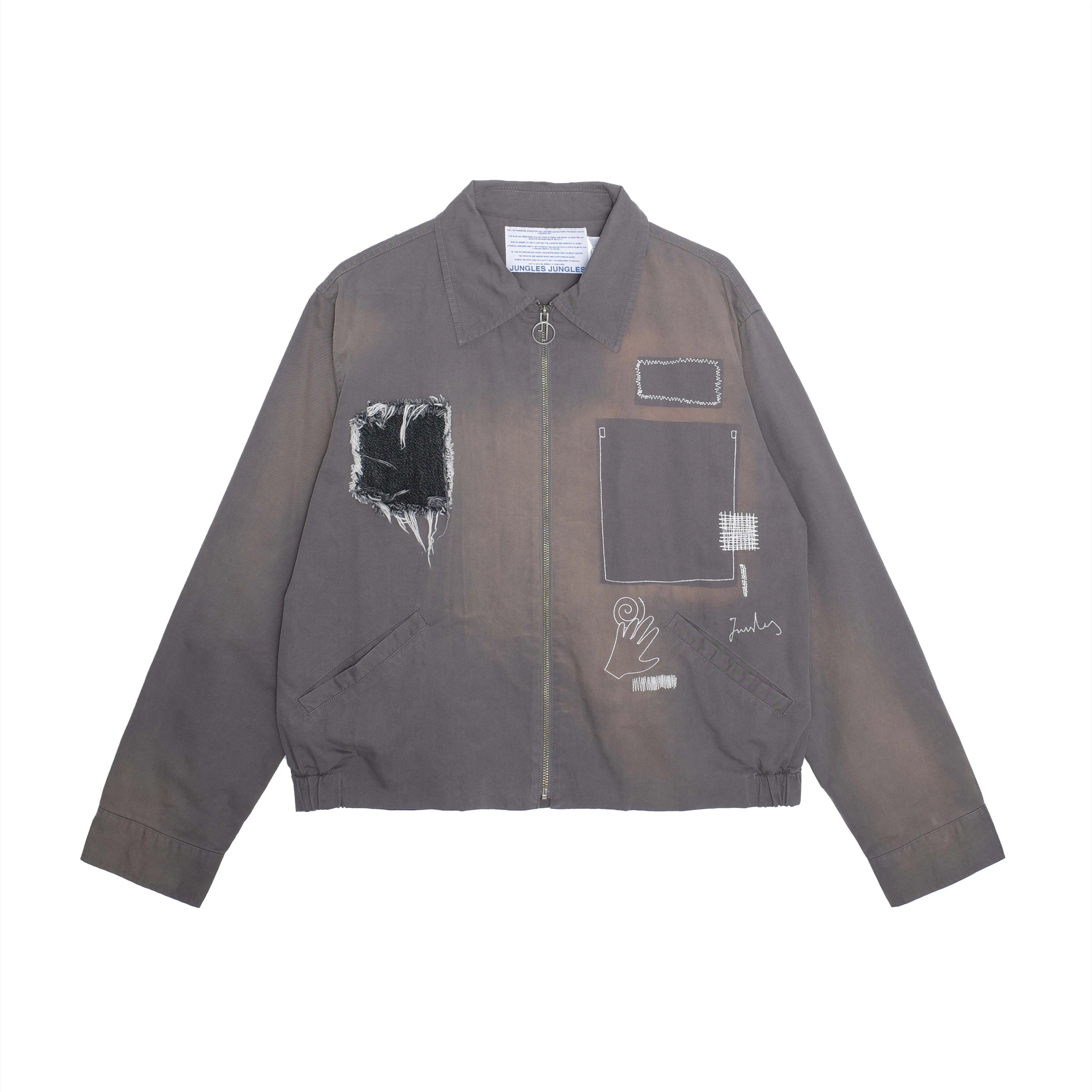 Repaired trucker jacket