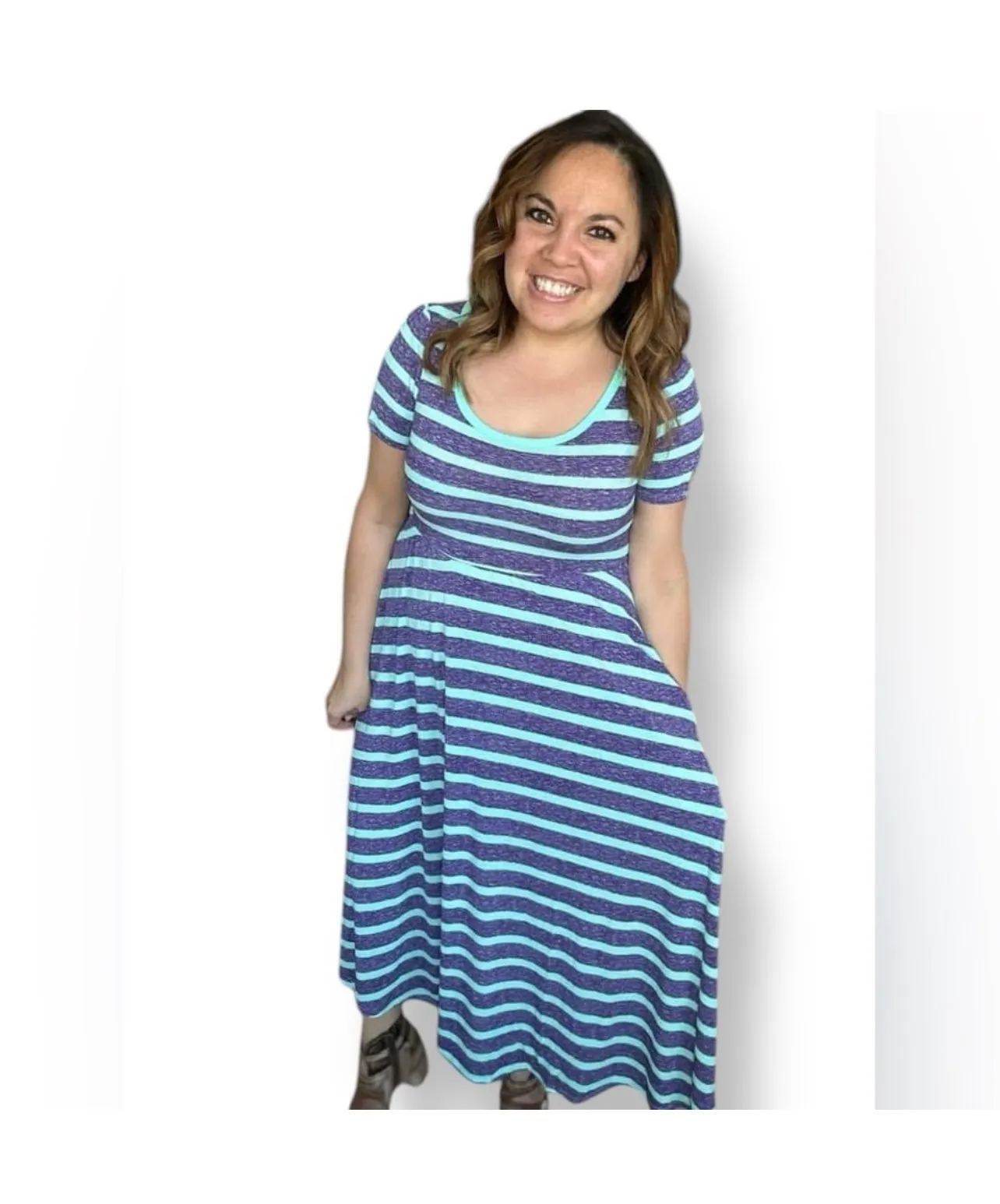 Riley - Purple Teal Stripe