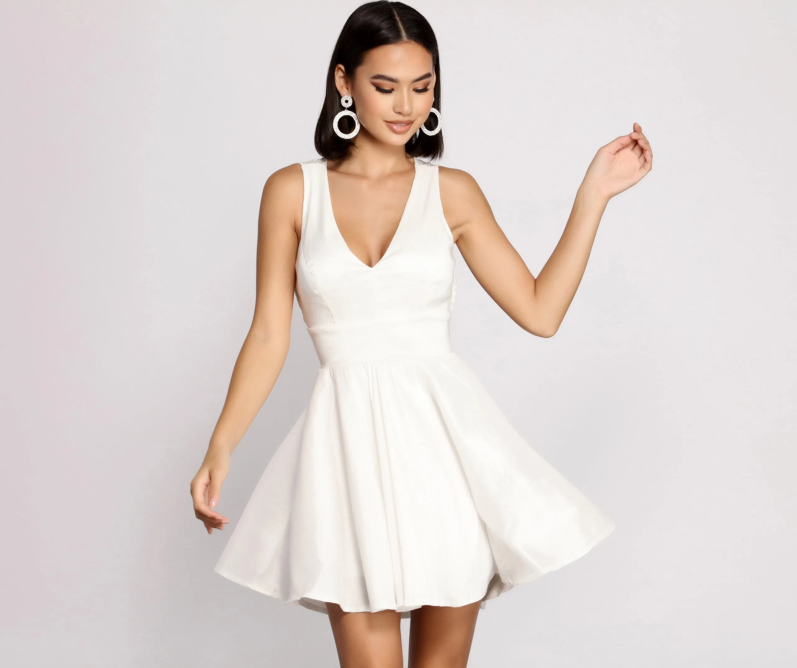 Rose Formal Taffeta Charming and Lace Party Dress