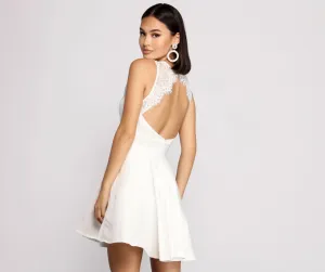 Rose Formal Taffeta Charming and Lace Party Dress