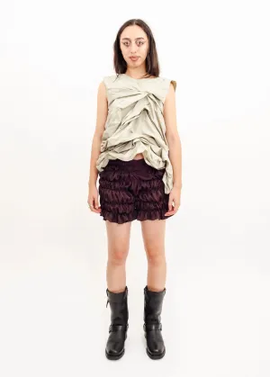 Ruched asymmetric top