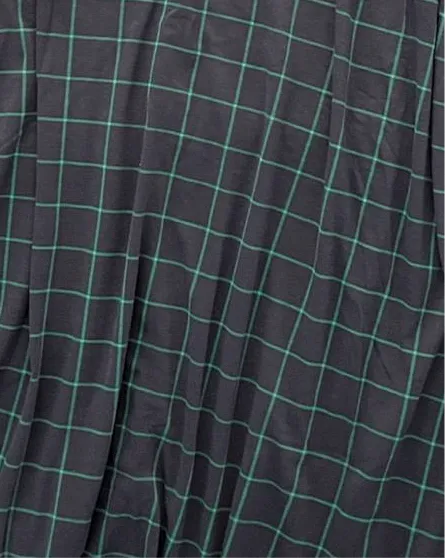 Ryane - Navy Green Plaid