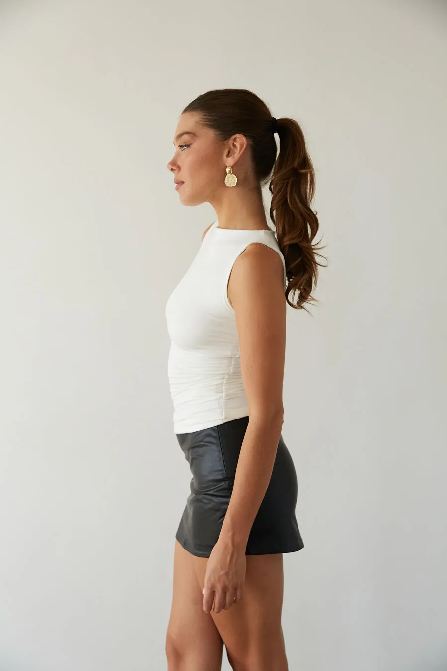 Rylee Ruched Boat Neck Top